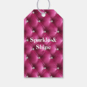 Warme Roze Faux Velvet Cadeaulabel (Voorkant)