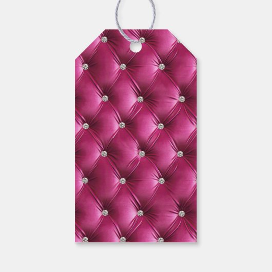 Warme Roze Faux Velvet Cadeaulabel (Achterkant)