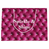 Warme Roze Faux Velvet Groot Cadeauzakje (Voorkant)