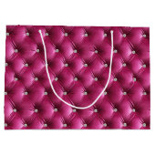 Warme Roze Faux Velvet Groot Cadeauzakje (Achterkant)