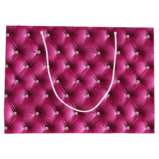 Warme Roze Faux Velvet Groot Cadeauzakje (Achterkant)