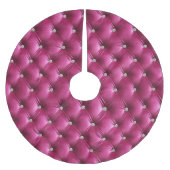 Warme Roze Faux Velvet Kerstboom Rok (Voorkant)