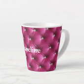 Warme Roze Faux Velvet Latte Mok (Rechterhoek)