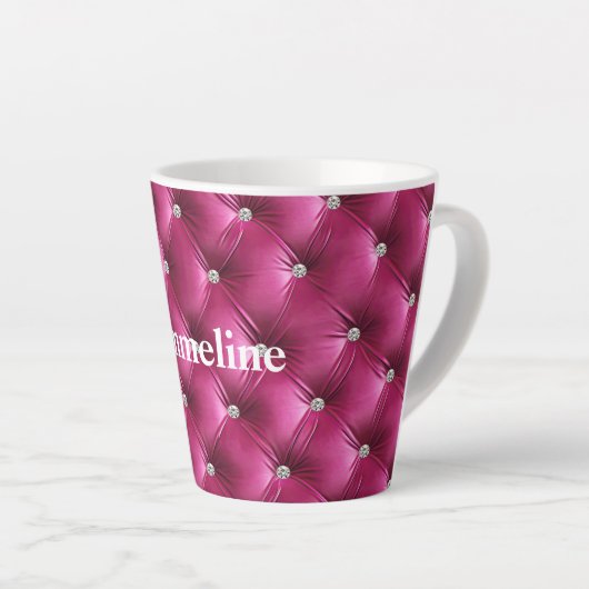 Warme Roze Faux Velvet Latte Mok (Rechterhoek)