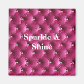 Warme Roze Faux Velvet Magneet (Voorkant)