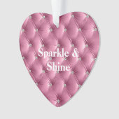 Warme Roze Faux Velvet Ornament (voorkant)