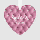 Warme Roze Faux Velvet Ornament (voorkant)