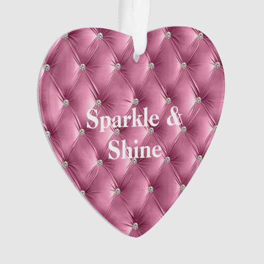 Warme Roze Faux Velvet Ornament (voorkant)