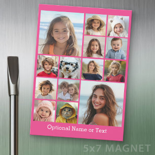 Warme Roze Fotocollage - Modern 14 foto-raster