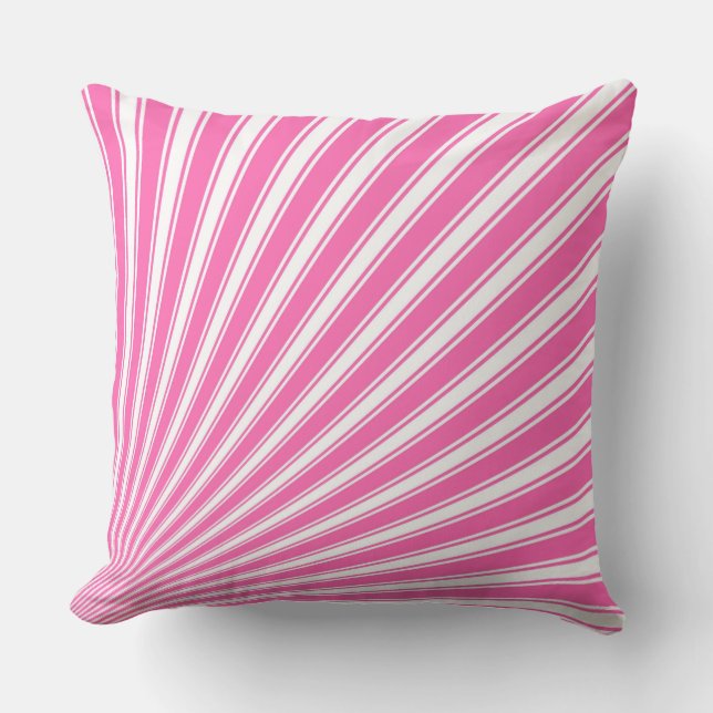 Warme roze funky zonnestralen achtergrond kussen (Voorkant)