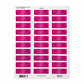Warme Roze Geborsteld Metalen Elegante Naam Etiket (Full Sheet)