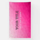 Warme roze geometrische mesh Driehoek aangepaste t Spandoek (Verticaal)