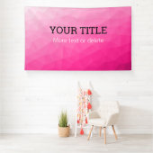 Warme roze geometrische mesh Driehoek aangepaste t Spandoek (Insitu)