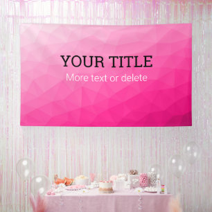 Warme roze geometrische mesh Driehoek aangepaste t Spandoek
