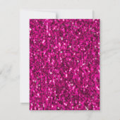 Warme roze glitters vonken Elegante Sweet 16 scrip Bedankkaart (Achterkant)
