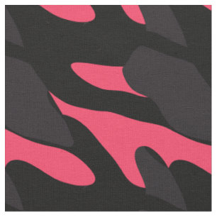 Warme roze, grijs en zwart Camo abstract Stof
