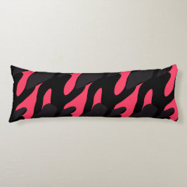 Warme roze, grijze en zwarte Camo abstract Lichaamskussen