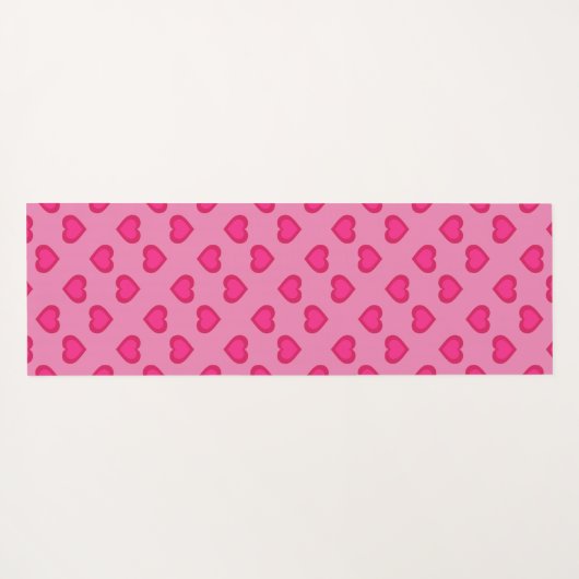Warme roze harten yogamat (Achterkant (horizontaal))