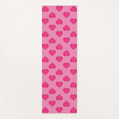 Warme roze harten yogamat (Voorkant)