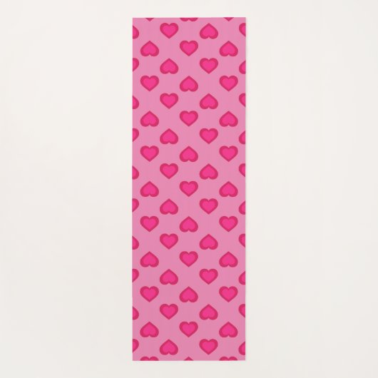 Warme roze harten yogamat (Achterkant)