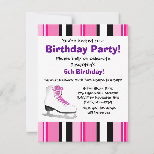 Warme roze ijsbreker-feest-roze band kaart (Voorkant)