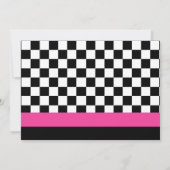 Warme roze ijsschaatsfeest kaart (Achterkant)