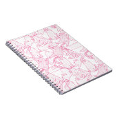 Warme Roze Krabbelkatten – modern mignon patroon Notitieboek (Rechterzijde)