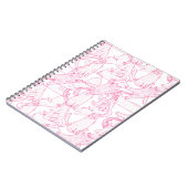 Warme Roze Krabbelkatten – modern mignon patroon Notitieboek (Linkerzijde)