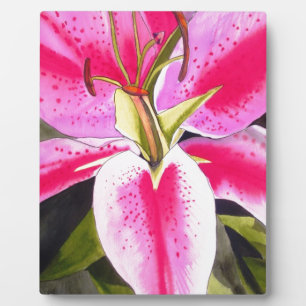 Warme roze Lily Tenerife pop waterverf Fotoplaat