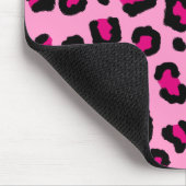 Warme Roze Luipaardprint Monogram Muismat (Hoek)