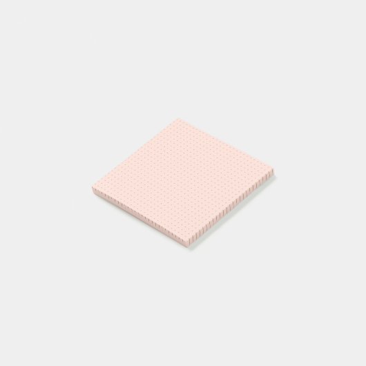 Warme roze puntenraster Post-it Notes (Schuin)