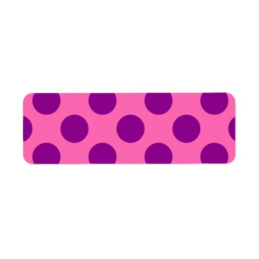 Warme Roze Stippen Etiket (Voorkant)