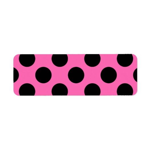 Warme Roze Stippen Etiket (Voorkant)