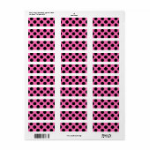 Warme Roze Stippen Etiket (Full Sheet)