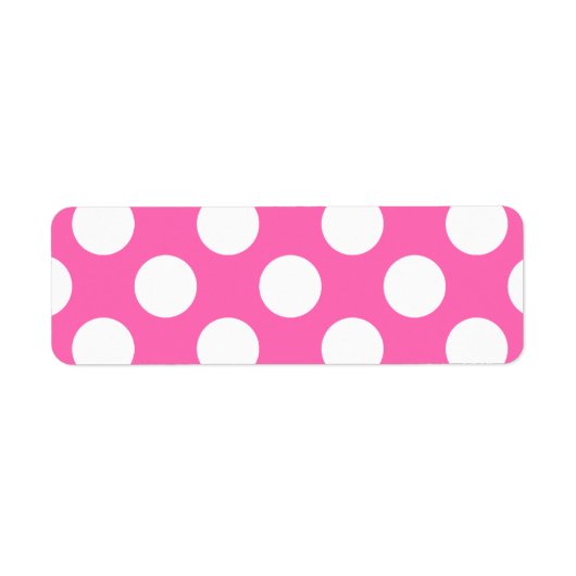Warme Roze Stippen Etiket (Voorkant)