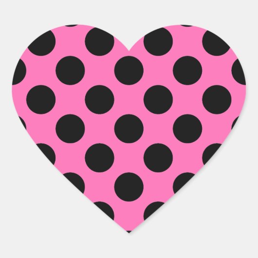 Warme Roze Stippen Hart Sticker (Voorkant)