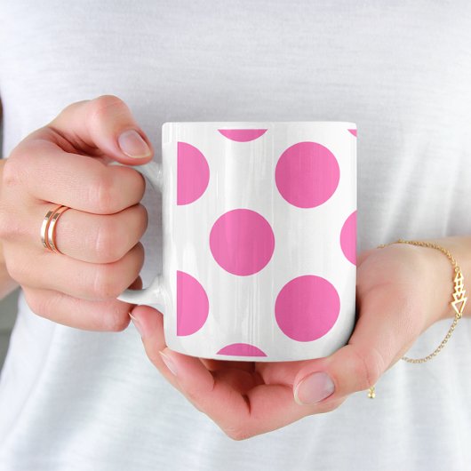 Warme Roze Stippen Koffiemok