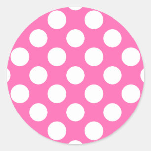 Warme Roze Stippen Ronde Sticker