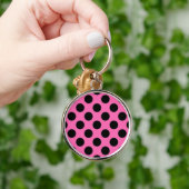 Warme Roze Stippen Sleutelhanger (Hand)
