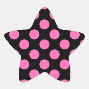 Warme Roze Stippen Ster Sticker