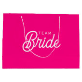 Warme Roze Team Bruid Gepersonaliseerde Cadeautas (Achterkant)