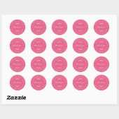 Warme Roze Thuisgemaakte Bedankt Label (Vel)