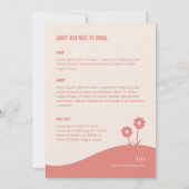 Warme Roze Vogel Song Uitnodiging (Achterkant)