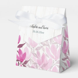 Warme Roze Wildflowers Waterverf Handgeschilderd Bedankdoosjes