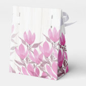Warme Roze Wildflowers Waterverf Handgeschilderd Bedankdoosjes (Achterkant)