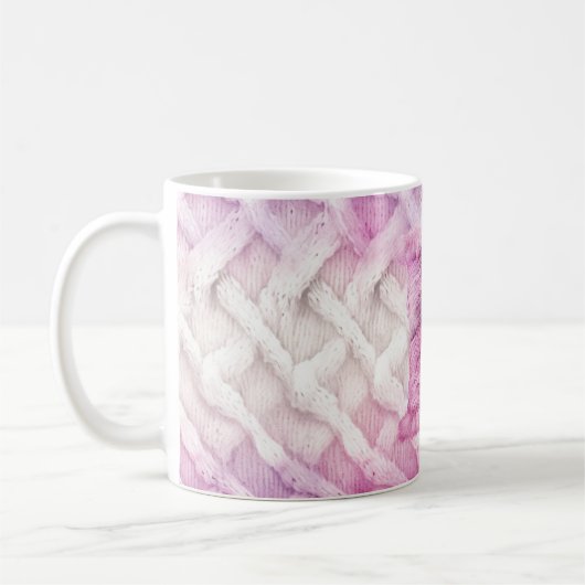 Warme roze witte Paarse letter F Koffiemok (Links)