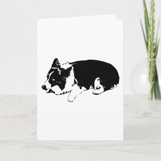 warme rust wens, corgi kaart (Voorkant)
