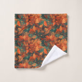 Warme Rustieke Aquarel Bladeren - Boho Esthetiek Bad Handdoek (Wasdoekje)