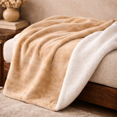 Warme Sandsteen Flow Sherpa Deken