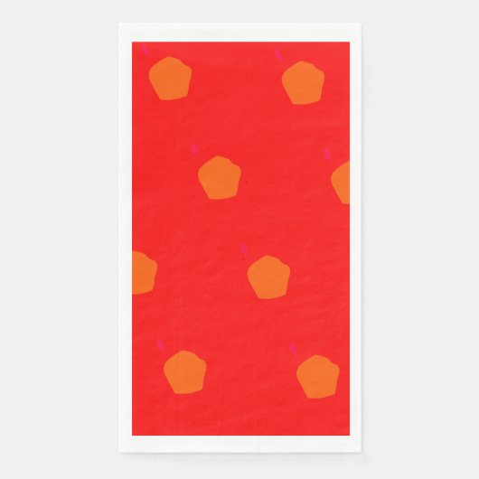 Warme schaduw polka stippen Papier servet (Voorkant)